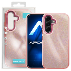 Capa Duro Designer com Glitter para Samsung Galaxy S26 Rosa